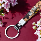 Avaimenperä kukallinen valmistettu käsityönä Suomessa