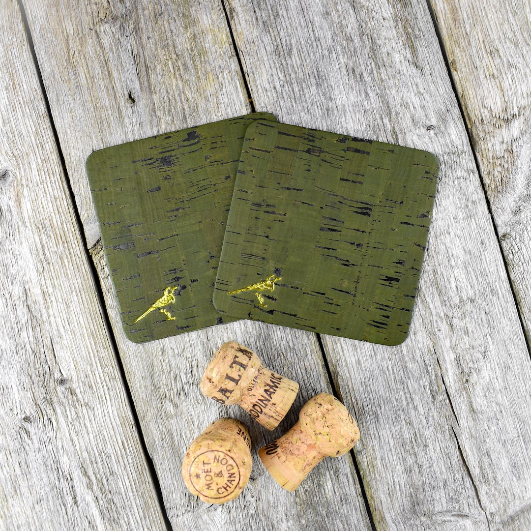 Lasinaluset vihreä valmistettu käsityönä Suomessa