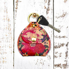 Avaimenperä kukkaro kukallinen valmistettu käsityönä Suomessa